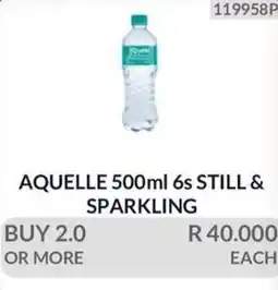 KitKat Cash and Carry AQUELLE 500ml 6s STILL & SPARKLING offer