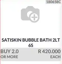 KitKat Cash and Carry SATISKIN BUBBLE BATH 2LT offer