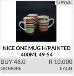 KitKat Cash and Carry NICE ONE MUG H/PAINTED offer