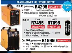 Adendorff Machinery Mart Plasmasnyer (GS. Wisselrigter) offer