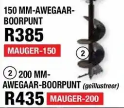 Adendorff Machinery Mart 150 MM-AWEGAAR-BOORPUNT MAUGER-150 offer