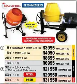 Adendorff Machinery Mart MAC AFRIC BETONMENGERS offer