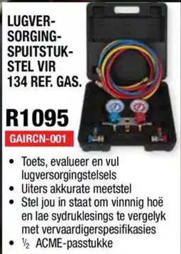 Adendorff Machinery Mart Lugversorging-spuitstuk-stel vir 134 ref. gas. GAIRCN-001 offer