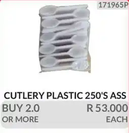 KitKat Cash and Carry CUTLERY PLASTIC 250'S ASS offer