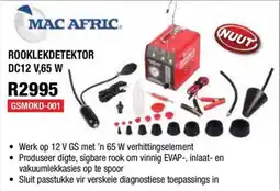 Adendorff Machinery Mart MAC AFRIC ROOKLEKDETEKTOR offer