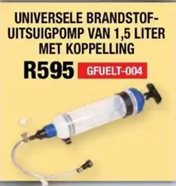 Adendorff Machinery Mart Universele brandstof-uitsuigpomp van 1,5 liter met koppeling offer