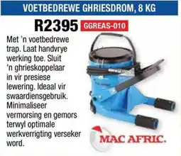 Adendorff Machinery Mart Voetbedrewwe Ghriesdrom, 8 KG MAC AFRIC offer