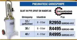 Adendorff Machinery Mart Pneumatische Ghriespompe Swaardiens offer