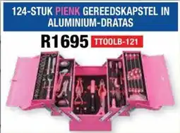 Adendorff Machinery Mart 124-STUK PIENK GEREEDSKAPSTEL IN ALUMINIUM-DRATAS offer