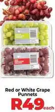 Food Lover's Market Red or white grape punnet offer