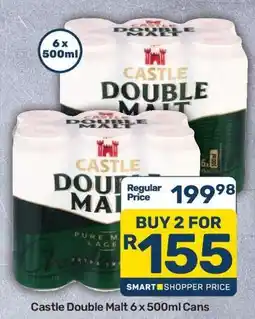 Pick n Pay Hypermarket Castle Double Malt 6 x 500ml Cans offer
