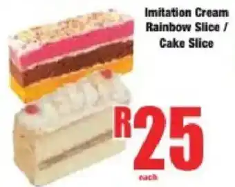 Imitation Cream Rainbow Slice / Cake Slice