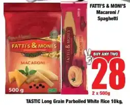 Boxer FATTI'S & MONI'S Macaroni / Spaghetti offer