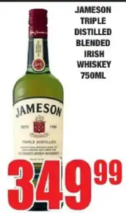 Boxer Jameson Triple Distilled Blended Irish Whiskey offer