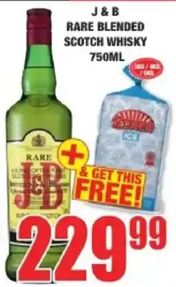 Boxer J & B Rare Blended Scotch Whisky offer