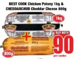 Boxer BEST COOK Chicken Polony & CHEDDARCHUB Cheddar Cheese offer