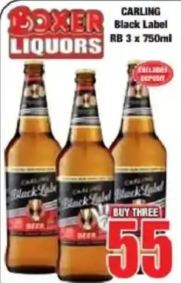 Boxer Carling Black Label offer