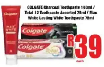 Boxer Colgate Charcoal Toothpaste Assorted offer