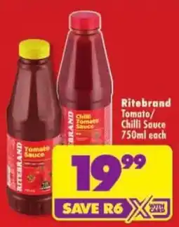 Shoprite Ritebrand Tomato/Chilli Sauce offer