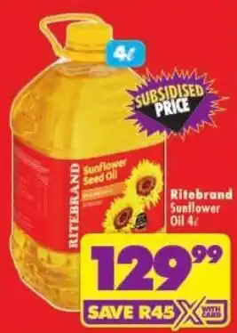 Shoprite Ritebrand Sunflower Seed Oil offer