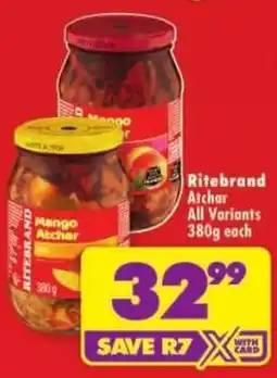 Shoprite Ritebrand Mango Achar offer