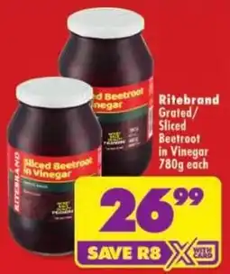 Shoprite Ritebrand Grated/Sliced Beetroot in Vinegar offer