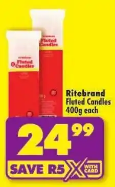 Shoprite Ritebrand Fluted Candles offer