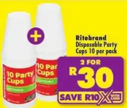 Shoprite Ritebrand Disposable Party Cups offer