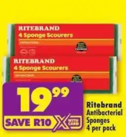 Shoprite Ritebrand Antibacterial Sponges offer