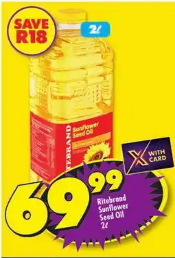 Shoprite Ritebrand Sunflower Seed Oil offer