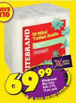 Shoprite Ritebrand Mini Toilet Rolls 2-Ply offer