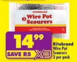 Shoprite Ritebrand Wire Pot Scourers offer
