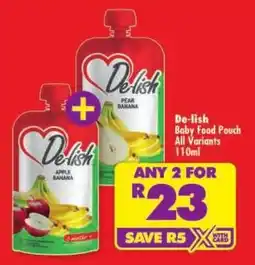 Shoprite De-lish Baby Food Pouch offer