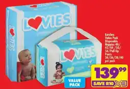 Shoprite Lovies Disposable Nappies offer