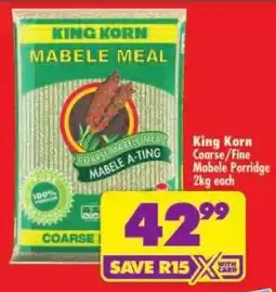 Shoprite King Korn Mabele Meal offer