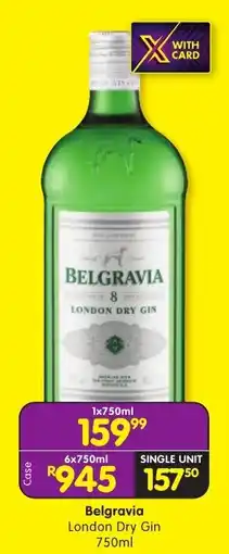 Shoprite Belgravia London Dry Gin offer