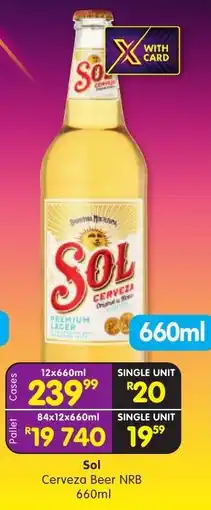 Shoprite Sol Cerveza Beer NRB offer