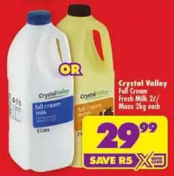 Shoprite Crystal Valley Full Cream Fresh Milk offer