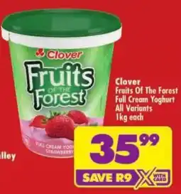 Shoprite Clover Fruits Of The Forest Full Cream Yoghurt offer