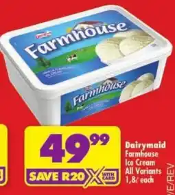 Shoprite Dairymaid Farmhouse Ice Cream offer
