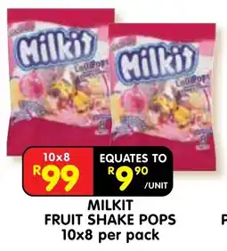 Shoprite MILKIT FRUIT SHAKE POPS offer