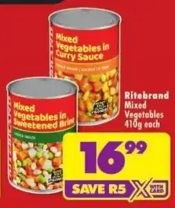 Shoprite Ritebrand Mixed Vegetables offer