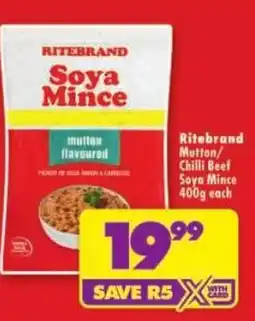 Shoprite Ritebrand Soya Mince offer