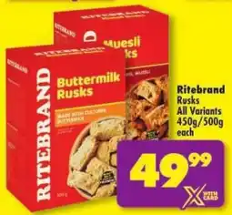 Shoprite Ritebrand Buttermilk Rusks offer