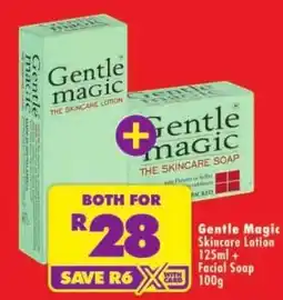Shoprite Gentle Magic Skincare Lotion + Facial Soap offer