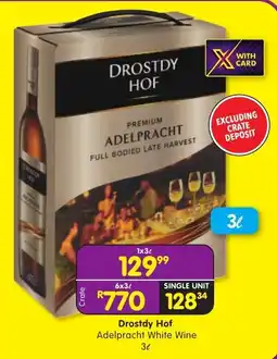 Shoprite Drostdy Hof Adelpracht White Wine offer