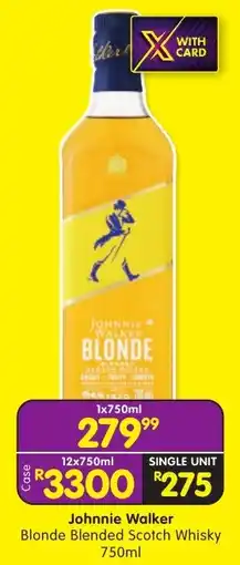 Shoprite Johnnie Walker Blonde Blended Scotch Whisky offer