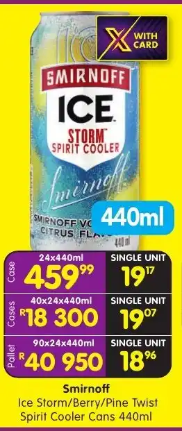Smirnoff Ice Storm Spirit Cooler