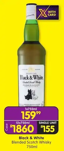 Shoprite Black & White Blended Scotch Whisky offer