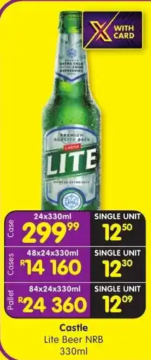 Shoprite Castle Lite Beer NRB offer